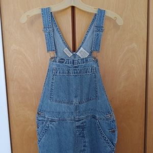 St John's Bay Denim Overalls Sz Medium Relaxed Straight Leg